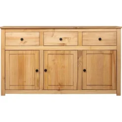 Dressoir / Buffet - Panama - Massiv fyr - 3 skuffer & 3 rum - 135x40x80 cm