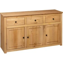 Dressoir / Buffet - Panama - Massiv fyr - 3 skuffer & 3 rum - 135x40x80 cm