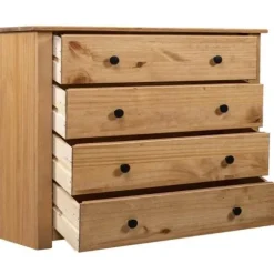 Dressoir - Panama - 4 skuffer - Massiv fyr - 80 x 40 x 73 cm Tall