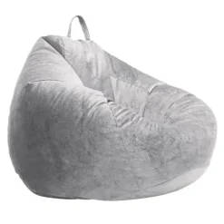 Ekstra stor silkefløjlspose til sofaovertræk 100x120cm grå