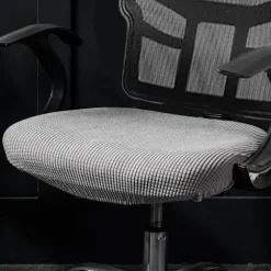 Elastisk sædebetræk til kontorstol drejestol kontorstol drejestol, grå