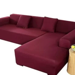 Elastisk stof all-inclusive fire sæsoner L-formet chaiselong sofa betræk
