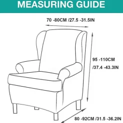 Elastisk Vinge Stol Sofa Betræk Lænestol Betræk Farve Polyester