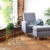 Elegant accentstol, overdimensioneret sort lænestol, moderne design fra midten af århundredet, metalramme med aftagelig top, egnet til indendørs og udendørs brug, understøtter | Fyndiq