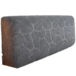 Elegant Sengegavl Betræk, Jacquard Stof Polstret Gavlbeskytter, Blødt Støvtæt Slipcover til Queen King Size Senge (Stilfuld, 360°