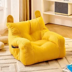 Enkel Sofa Børn Lille Sofastol Baby Læsehjørne Børn-FF- Gul Yellow