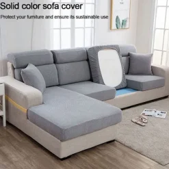 Ensfarvet Sofabetræk LYS GRÅ 1-SÆDER 1-SÆDER Light Gray 1 Seater-1 Seater