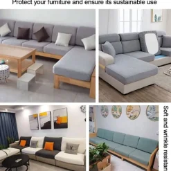 Ensfarvet Sofabetræk LYS GRÅ 1-SÆDER 1-SÆDER Light Gray 1 Seater-1 Seater