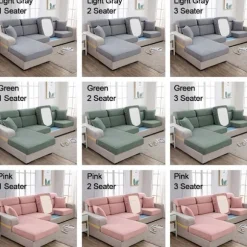 Ensfarvet Sofabetræk LYS GRÅ 1-SÆDER 1-SÆDER Light Gray 1 Seater-1 Seater