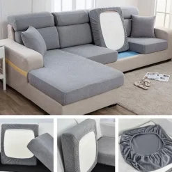 Ensfarvet Sofabetræk LYS GRÅ 1-SÆDER 1-SÆDER Light Gray 1 Seater-1 Seater