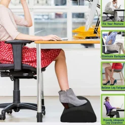 Ergonomisk fodstøtte til optimale skriveborde, høj densitetssvamp fremmer sund siddestilling, forbedrer justeringen for de fleste kontor- og hjemmearbejdspladser | Fyndiq