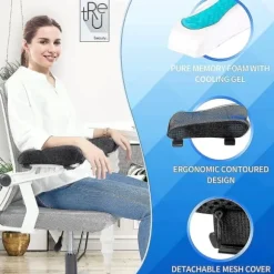 Ergonomiske Armlæn Puder til Kontorstol, Albue Støttepude til Computer, Spil og Skrivebordstole