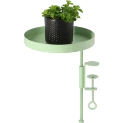 Esschert Design Plantebakke med klemme rund grøn M green 600