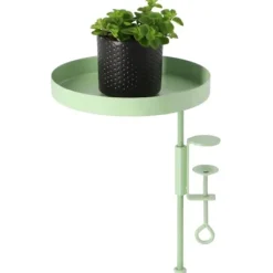 Esschert Design Plantebakke med klemme rund grøn M green 600