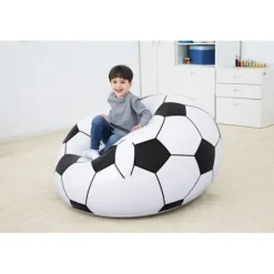 Fauteuilgonflabel Beanles fodboldbold stol - Bestway Svartvitt