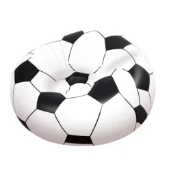 Fauteuilgonflabel Beanles fodboldbold stol - Bestway Sort og hvid