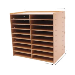 Filorganisator, 9 niveauer, 18 rum, moderne design, Brun