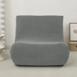 Fireside Stolebetræk, Strækbart Armløst Lounge Chaise Betræk Lazy Floor Sofa Sofabetræk Møbelbeskytter Sækkestol Sofabetræk med Elastisk Bund til L