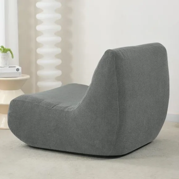 Fireside Stolebetræk, Strækbart Armløst Lounge Chaise Betræk Lazy Floor Sofa Sofabetræk Møbelbeskytter Sækkestol Sofabetræk med Elastisk Bund til L