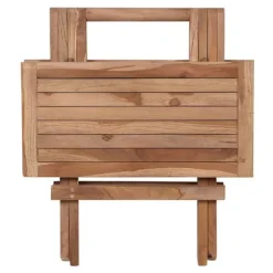 Firkantet havebord 50 cm + 2 stole brun