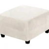Firkantet pufbetræk Ottoman Slipcover Firkantet fodskammelbeskyttelse