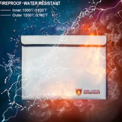 Flammehæmmende vandtæt dokumentpung kompatibel med filer[JUN]