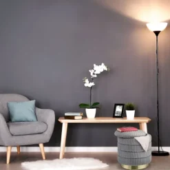 Fløjl skammel med opbevaring grå