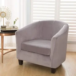 Fløjl Stof Badekarsstol Betræk, Høj Elastisk Lænestol Sofa Møbelbeskytter med Elastiske Hjørner til Din Stue Skranke Hotel