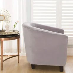 Fløjl Stof Badekarsstol Betræk, Høj Elastisk Lænestol Sofa Møbelbeskytter med Elastiske Hjørner til Din Stue Skranke Hotel
