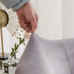 Fløjl Stof Badekarsstol Betræk, Høj Elastisk Lænestol Sofa Møbelbeskytter med Elastiske Hjørner til Din Stue Skranke Hotel