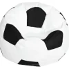 Fodbold Oxford Stof Børne Sækkestol Betræk Til Børn Udstoppede Dyr Opbevaring 3 Farver At Vælge Imellem - Hvid 80cm - På lager - God