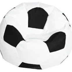 Fodbold Oxforddug Børn Sækkestolsbetræk Til Børn Plysdyrsopbevaring 3 Farver At Vælge Imellem - Hvid 80cm (FMY)