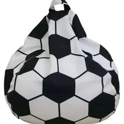 Fodbold-sækkestolbetræk til børn uden fyld, sækkestolbetræk til voksne, børnestørrelse - Stor opbevaring af tøjdyr 60x70cm Uden Fyld
