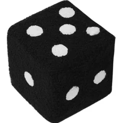 Fodskammel Blød Behagelig Enkel Varmt Stabil Base Terning Skammel til Hjem Stue Soveværelse Sort 29x29x25cm