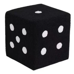 Fodskammel Blød Behagelig Enkel Varmt Stabil Base Terning Skammel til Hjem Stue Soveværelse Sort 29x29x25cm