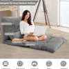 Foldbar gulvsovesofa, justerbart ryglæn, grå