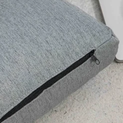 Foldbar gulvstol, med 6-trins justerbart ryglæn, tyk sædepolstring, sengefunktion, hørlook, 70 x 41 x 56 cm, grå