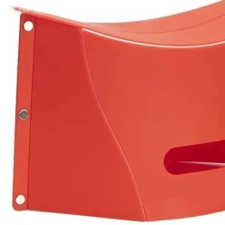 Foldbar pall Udendørs Rejser Bærbar Bærekurv Foldbar Pall Plast Lav Pall Rød