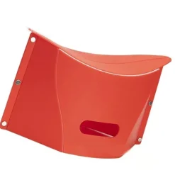 Foldbar pall Udendørs Rejser Bærbar Bærekurv Foldbar Pall Plast Lav Pall Rød