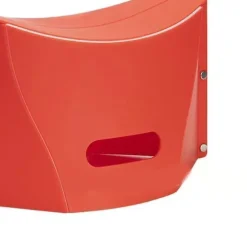 Foldbar pall Udendørs Rejser Bærbar Bærekurv Foldbar Pall Plast Lav Pall Rød