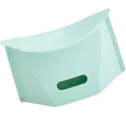 Foldbar Skammel Udendørs Rejser Bærbar Bæretaske Foldbar Skammel Plast Lav Skammel Bønne Grøn