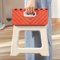 Foldbar skammel/fodstøtte, letvægt, robust, skridsikker, indendørs/udendørs Grå
