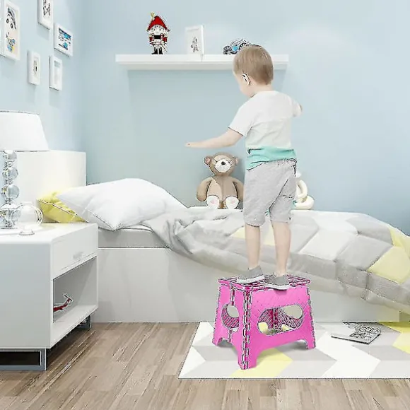 Foldbar trinbræt, 11 tommer let foldbar plastik trinbræt til børn og voksne