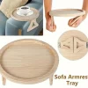 Foldbart bakke til sofaarmlæn, frugtbakke til sofa 25X25CM