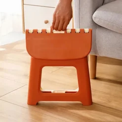 Foldeskammel Stabil Struktur med Håndtag God Bæreevne Bærbar Camping Vandrestol Hjemmetilbehør Orange