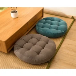 Fortykket fløjlsrund tatami pude （45*45cm） Starry sky blue