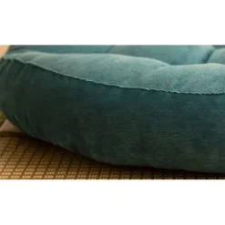 Fortykket fløjlsrund tatami pude （45*45cm） Starry sky blue