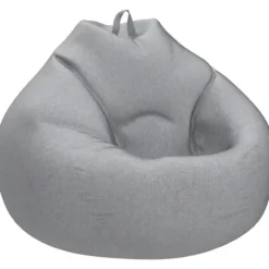 Fyldt dyreopbevaringspose (uden fyld) Ekstra blød sækkestolbetræk - Bomuldslinned Memory Foam Sækkestolbetræk,XL