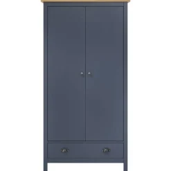 Garderobe - Bakke - 2 døre - 1 skuffe og hylde - Massiv grå fyr 89x50x170 cm Grå