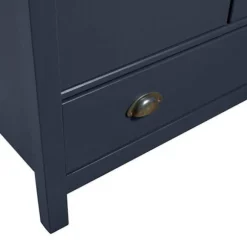 Garderobe - Bakke - 2 døre - 1 skuffe og hylde - Massiv grå fyr 89x50x170 cm Grå